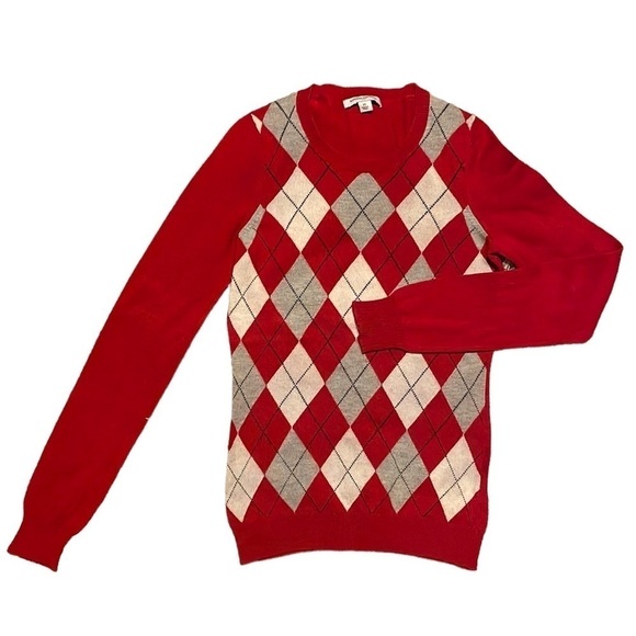 BANANA Republic Argyle Pattern‎ Long Sleeve Sweater Size XS - Picture 1 of 8